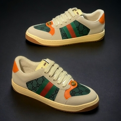 Giày Thể Thao Gu.cci Sơn Tùng Xanh Cam hàng Cao Cấp, Giày Thể Thao Gucci Sơn Tùng Denim Xanh Cam full box