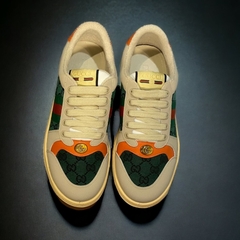 Giày Thể Thao Gu.cci Sơn Tùng Xanh Cam hàng Cao Cấp, Giày Thể Thao Gucci Sơn Tùng Denim Xanh Cam full box