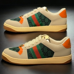 Giày Thể Thao Gu.cci Sơn Tùng Xanh Cam hàng Cao Cấp, Giày Thể Thao Gucci Sơn Tùng Denim Xanh Cam full box
