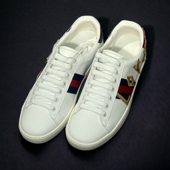 Giày thể thao Gu.cci 3 vạch LOVED,Giày thể thao Gucci White Ace Loved BẢN CAO CẤP, Giày ACE chữ LOVED