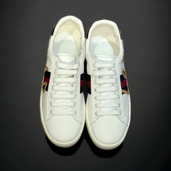 Giày thể thao Gu.cci 3 vạch LOVED,Giày thể thao Gucci White Ace Loved BẢN CAO CẤP, Giày ACE chữ LOVED