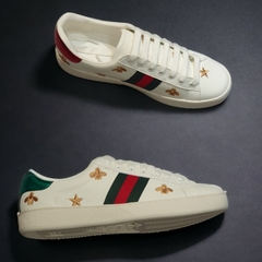 Giày thể thao Gu.cci 3 vạch Ong Sao thêu , giày Thể Thao Gu.cci Ong 3 vạch-New Sneaker, Giày Hot trend Full Box