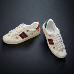 Giày thể thao Gu.cci 3 vạch Ong Sao thêu , giày Thể Thao Gu.cci Ong 3 vạch-New Sneaker, Giày Hot trend Full Box