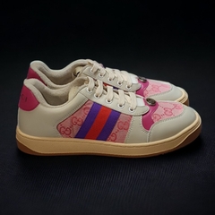 Giày Sneaker GC Leather Pink Hồng Bản Chuẩn-Full Phụ Kiện,Giày thể thao GC Hải Tú HồngGiày thể thao gu.cci sơn tùng hồng