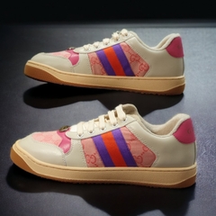 Giày Sneaker GC Leather Pink Hồng Bản Chuẩn-Full Phụ Kiện,Giày thể thao GC Hải Tú HồngGiày thể thao gu.cci sơn tùng hồng