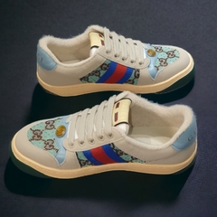 Giày Thể Thao Gu.cci Sơn Tùng Gót Xanh Dương Bản Cao Cấp Đẹp Nhất Thị Trường Full Bill Box,Sneaker Gu.CCi Xanh Đính Đá