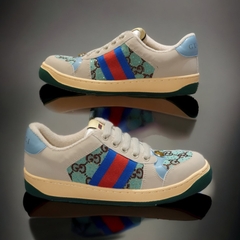 Giày Thể Thao Gu.cci Sơn Tùng Gót Xanh Dương Bản Cao Cấp Đẹp Nhất Thị Trường Full Bill Box,Sneaker Gu.CCi Xanh Đính Đá