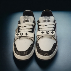 Giày LV Xanh Đen Trainer Black White,GIÀY LV TRAINER WHITE BLACK QUAI DÁN,LV Đen Trắng Siêu Phẩm Hot Trend Cao Cấp 2023