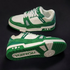 Giày thể thao LV Xanh Lá green hot 2023 Bản Cao Cấp Full Box,Giày thể thao LV Trainer HÀNG CAO CẤP, Giày Lo.uis Vu.itton