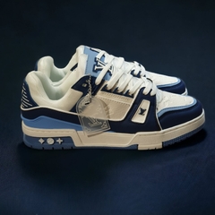 Giày Thể Thao LV Trainer 54 Xanh Dương Cao Cấp ,Giày LV Trắng Xanh,Giày LV trainer blue trắng xanh đen bản mới ss23 cao
