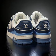 Giày Thể Thao LV Trainer 54 Xanh Dương Cao Cấp ,Giày LV Trắng Xanh,Giày LV trainer blue trắng xanh đen bản mới ss23 cao