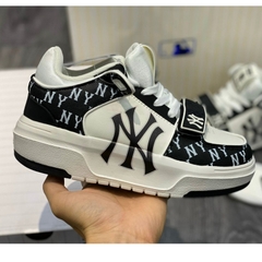 Giày thể thao nam nữ đế độn màu đen NY chunky liner Mid Basic New York Yan/kees 2023 quai dán mới siêu êm nhẹ