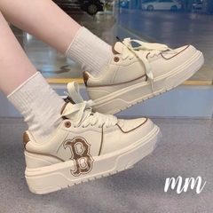 [AIO sneaker] Giày Thể Thao MLB Chunky Liner Classic Monogram Brown,Giày Sneaker MLB Nâu Kem