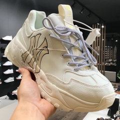 Giày thể thao Sneaker MLB Big Ball Chunky New York Yankees White,Giày MLB NY chữ vàng hack chiều cao 5cm hàng 1-1
