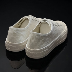 Giày Thể Thao Sneaker Di.or B56 Full Trắng Cao Cấp, Di.or Walk Embroider Cotton họa tiết vải trắng full,Di.or B56Cao Cấp