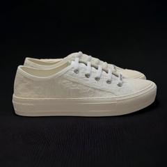 Giày Thể Thao Sneaker Di.or B56 Full Trắng Cao Cấp, Di.or Walk Embroider Cotton họa tiết vải trắng full,Di.or B56Cao Cấp