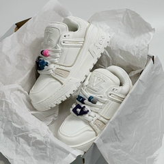 [ Xưởng Giày AIO ] [Sẵn] Giày LV_ Maxi Trainer White hàng Cao Cấp Full Box Chuẩn từng chi tiết | Ảnh thật