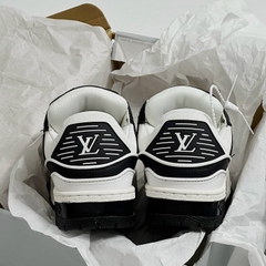 Giày thể thao Lo..uis Vuit__ton Sneakers Trainer Maxi ĐEN full, Giày thể thao LV ĐEN KÈM DÂY FULL STICK