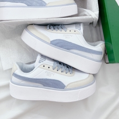 [AIO sneaker] siêu phẩm giày Pu.ma Oslo xanh nhạt đế cao siu đẹp fullbox miễn phí ship, PM Oslo Maja “White/Baby Blue”