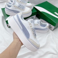 [AIO sneaker] siêu phẩm giày Pu.ma Oslo xanh nhạt đế cao siu đẹp fullbox miễn phí ship, PM Oslo Maja “White/Baby Blue”