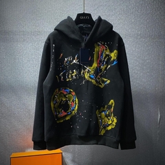 Siêu phẩm nỉ bông LV họa tiết không chê đi đâu được , Áo Hoodie LV 1:1có mũ nam nữ unisex chất nỉ bông siêu ấm hot trend