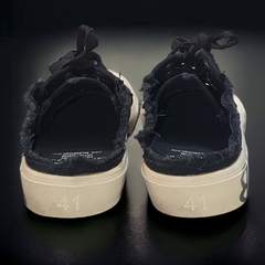 [ AIO LUXURY ] Giày thế thao đạp gót BALENCIAGA đen canvas họa tiết chữ đế cao cấp,Sục BALENCIAGA màu đen có chữ đế
