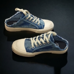 Giày, Sục thể thao BL bò bẩn xịn xò,Sục thế thao đạp gót BALENCIAGA canvas vải bò xanh cao cấp, Sục BALENCIAGA vải bò
