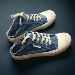 Giày, Sục thể thao BL bò bẩn xịn xò,Sục thế thao đạp gót BALENCIAGA canvas vải bò xanh cao cấp, Sục BALENCIAGA vải bò