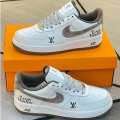 [ Xưởng Giày AIO ] Giày Thể Thao Nike_Air Force 1 Louis Vuitton dạ quang – AF1 LV Denim AF1 LV viền nâu