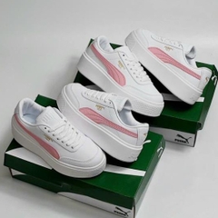 [AIO sneaker] GIÀY PUMA OSLO TRẮNG HỒNG ĐỘN ĐẾ, giày puma oslo maja - white pink - puma trắng hồng đế cao nữ