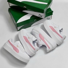 [AIO sneaker] GIÀY PUMA OSLO TRẮNG HỒNG ĐỘN ĐẾ, giày puma oslo maja - white pink - puma trắng hồng đế cao nữ