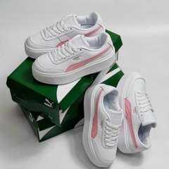 [AIO sneaker] GIÀY PUMA OSLO TRẮNG HỒNG ĐỘN ĐẾ, giày puma oslo maja - white pink - puma trắng hồng đế cao nữ