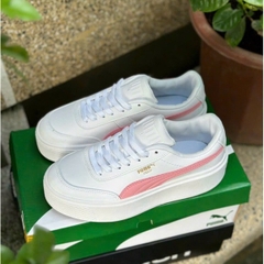 [AIO sneaker] GIÀY PUMA OSLO TRẮNG HỒNG ĐỘN ĐẾ, giày puma oslo maja - white pink - puma trắng hồng đế cao nữ