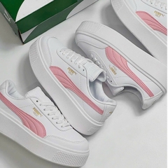[AIO sneaker] GIÀY PUMA OSLO TRẮNG HỒNG ĐỘN ĐẾ, giày puma oslo maja - white pink - puma trắng hồng đế cao nữ