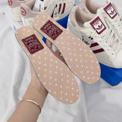 [AIO sneaker]Giày thể thao Adidas Originals Superstar White Red_ Giày Sneaker Das Sò trắng 3 sọc đỏ hót hồng phấn