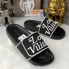 Dép Nam Nữ LV đế độn quai dán Kiểu Cách Độc Lạ - Dép Quai vải 2 lớp, đế đúc công nghệ cao chống nún tốt dép bền đẹp
