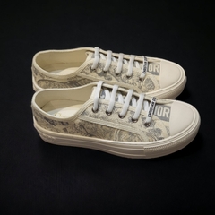 Giày Thể Thao Nam Nữ Di.or Walk Embroider Cotton Canvas B56 Họa Tiết Hổ,Giày SNEAKER Vải Cotton Thêu Hình Đầu Hổ Cá Tính