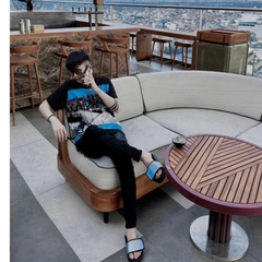 Dép LV tím Quai dán Thêu đế độn Đi êm Chân Kiểu Dáng Thời Trang Sang,Dép quai dán LV dành cho nam nữ hot nhất hè 2024