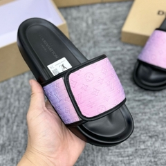 Dép LV tím Quai dán Thêu đế độn Đi êm Chân Kiểu Dáng Thời Trang Sang,Dép quai dán LV dành cho nam nữ hot nhất hè 2024