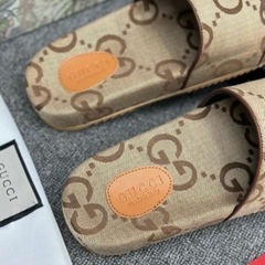 Dép Lê quai ngang GC họa tiết monogram logo nam nữ Mới 2024 Cập Bến,Dép Lê Huấn Hoa Hồng họa tiết gc