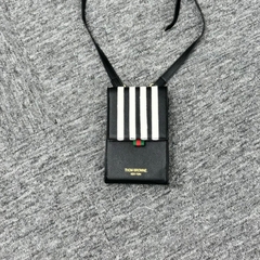 [ AIO LUXURY ] Túi Phone Bag Thom Hoạ Tiết Kẻ 4 Sọc Cao Cấp-Túi Đeo Chéo Thom Bag Nam Nữ Mix Phối Viền Sọc Ful Box.
