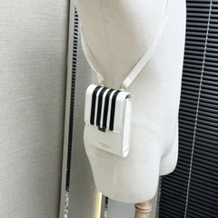 [ AIO LUXURY ] Túi Phone Bag Thom Hoạ Tiết Kẻ 4 Sọc Cao Cấp-Túi Đeo Chéo Thom Bag Nam Nữ Mix Phối Viền Sọc Ful Box.