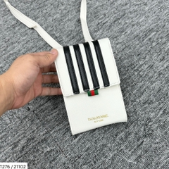 [ AIO LUXURY ] Túi Phone Bag Thom Hoạ Tiết Kẻ 4 Sọc Cao Cấp-Túi Đeo Chéo Thom Bag Nam Nữ Mix Phối Viền Sọc Ful Box.