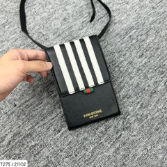 [ AIO LUXURY ] Túi Phone Bag Thom Hoạ Tiết Kẻ 4 Sọc Cao Cấp-Túi Đeo Chéo Thom Bag Nam Nữ Mix Phối Viền Sọc Ful Box.