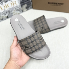 Dép BBR Nam Nữ Quai Da kẻ mờ, Đế Cao Su Non Êm Chân - Dép bbr sang chảnh Boy Phố Họa Tiết Phong Cách Trẻ Trung