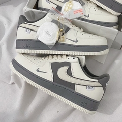 Giày Thể Thao AF1 Mini Swoosh Xám Xi Măng (Full Box) GIÀY AF1 XÁM TRO AF1 XÁM CHUỘT MẪU MỚI