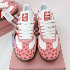 [AIO sneaker] Giày_Adidas Samba OG x CDG Heart Nam Nữ Hồng họa tiết trái tim Cá Tính Mẫu Basic Full Box Bill