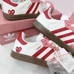 [AIO sneaker] Giày_Adidas Samba OG x CDG Heart Nam Nữ Hồng họa tiết trái tim Cá Tính Mẫu Basic Full Box Bill
