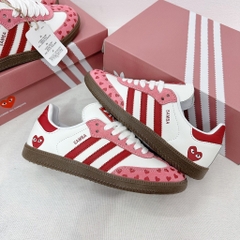 [AIO sneaker] Giày_Adidas Samba OG x CDG Heart Nam Nữ Hồng họa tiết trái tim Cá Tính Mẫu Basic Full Box Bill