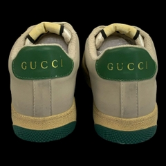 Giày thể thao Gu.cci Sơn Tùngg xanh lá kem trơn gót xanh lá,Giày Gu.cci Screener Beige Green Red Distressed Best Quality